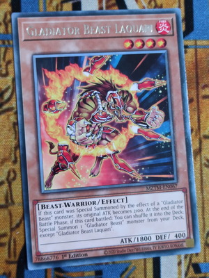 Gladiator Beast Loquari Effect Monster card like new