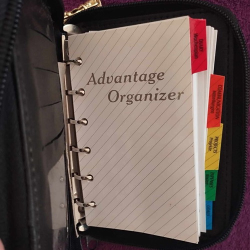 Organizer agenda like new, gold and black