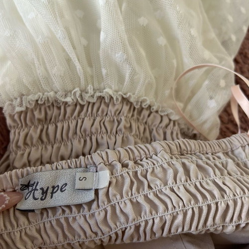 Pink and white dress