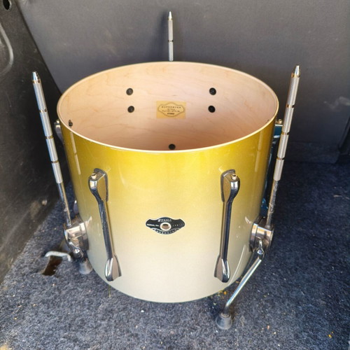 Tama Superstar HyperDrive Floor Tom 14"x12" like new, Gold Platinum Fade