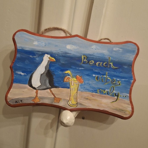 Handmade wooden sign for summer house or beach bar custom order
