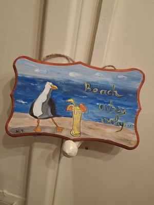 Handmade wooden sign for summer house or beach bar custom order