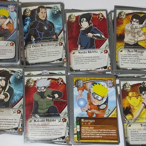 Naruto cards used, set of 84, Bulgarian edition