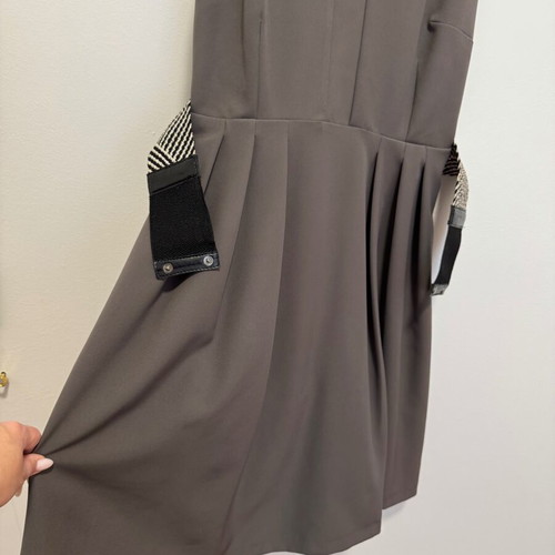 Le Vertige formal dress new, mouse color, size M with wide belt