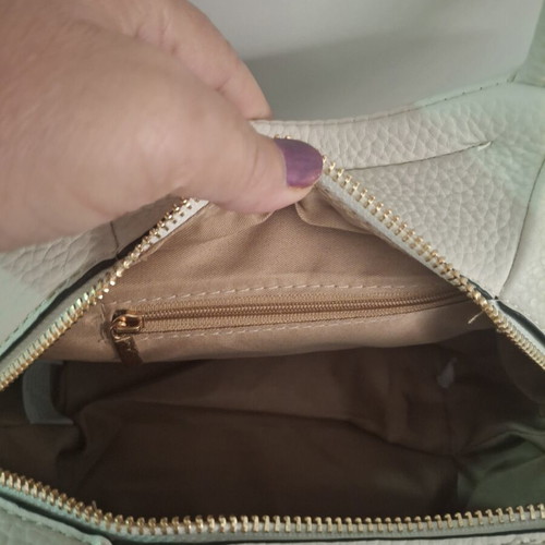 Camila Karina Cream Handbag with Decorative Scarf