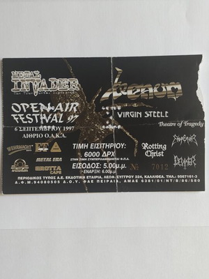 Open Air Festival Ticket 6-9-1997 like new, Metal Invader