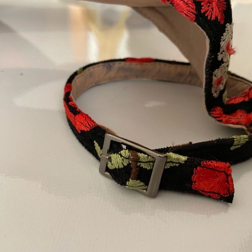Public Desire embroidered platform ankle strap shoes like new, size 41