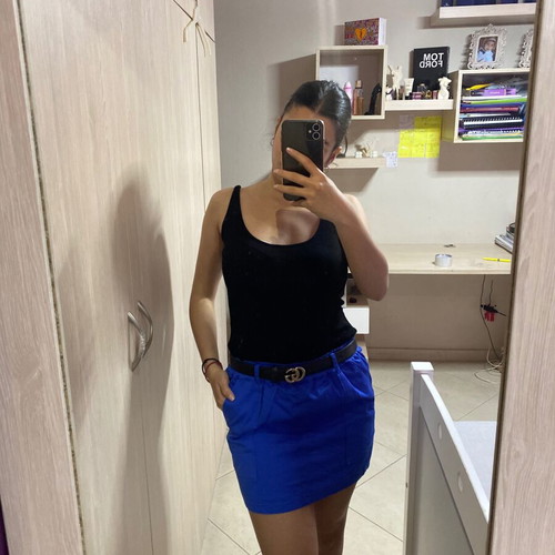 Desiree dress like new, size L/40, black and blue