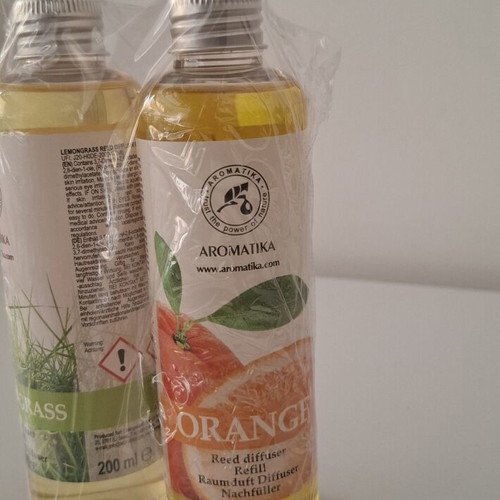Aromatika Reed Diffuser Refill Set Orange & Lemongrass 2x200ml new sealed