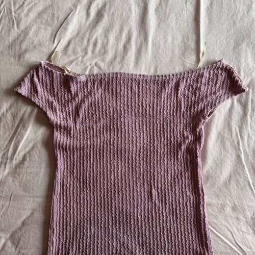 Y2K pink ribbed top like new