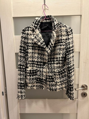 TIPPY women's tweed jacket, Chanel style, black and white