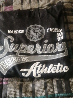 Men's sweatshirt new, size XL, black and gray