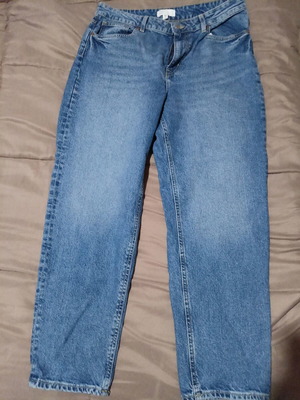 Τζιν παντελόνι H&M mom slim fit high waist ankle, σαν καινούργιο, μπλε, μέγεθος XL