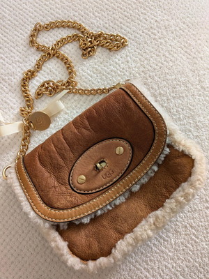 UGG crossbody bag like new, beige and brown