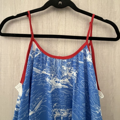 Tati dress Karavan used, one size, white and blue