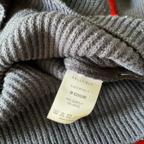 Belfield textured knit sweater dark blue like new