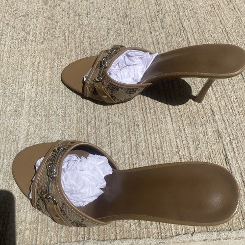 Guess women's summer heels new, beige and brown, size 40