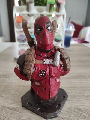 Φιγούρα Deadpool νέα, χειροποίητη με 3D Printer και ζωγραφισμένη