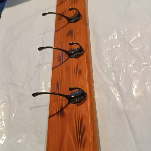Handmade wooden coat rack 68cm for home entrance and halls