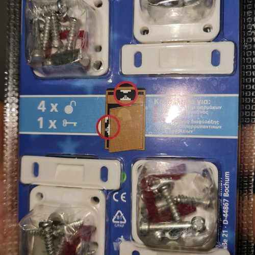 Magnetic security lock set 4+1 new