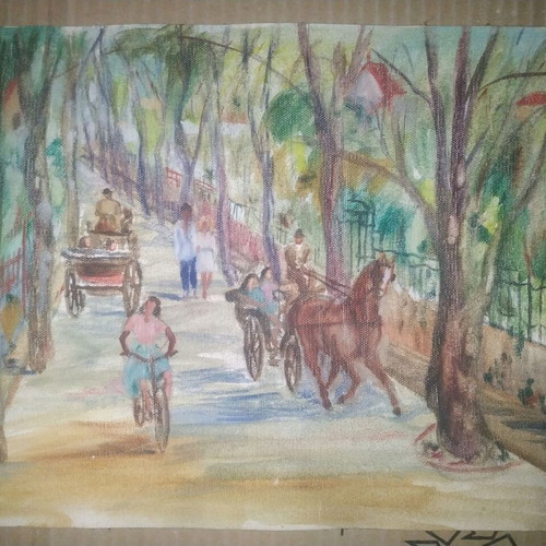 Painting Peripatos used without frame