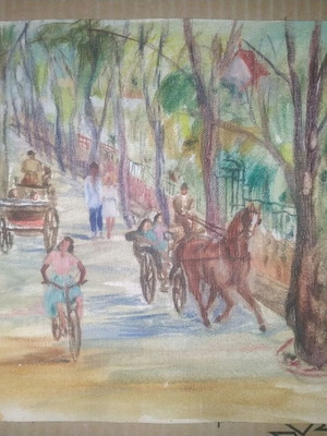 Painting Peripatos used without frame