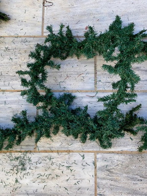 Garland 3.4m used, green Christmas decoration