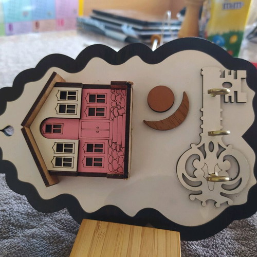 Key holder house used for keys or kitchen towels