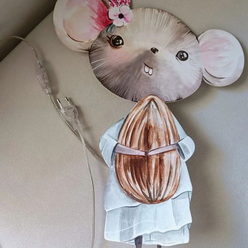 Handmade wooden wall light for kids room new