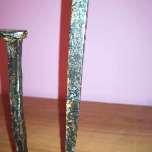 Forged nails used from kiln, 19th century collection