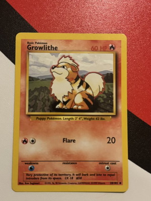 Growlithe Base Set 28/102 Pokemon card