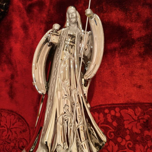 Silver Ceramic Saint Joseph Figurine 25 cm, like new