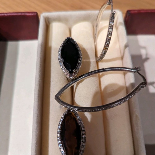 oval shaped earrings & rings