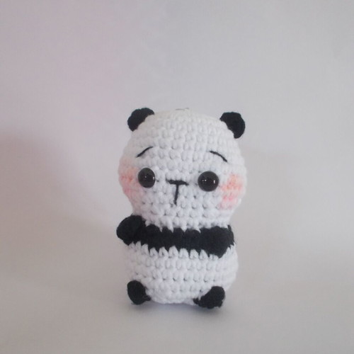 Handmade Amigurumi Panda keychain, new