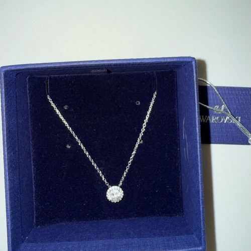 Κολιέ Swarovski ασημί αφόρετο