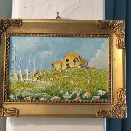 Oil paintings pack of 2, like new, size 18x13 cm