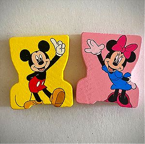 Συλλεκτικά Lidl Disney Stacks Μίκυ και Μίνι ξύλινα Mickey Mouse Mini