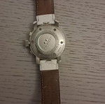 TW Steel Grandeur Chronograph TW54 ρολόι μεταχειρισμένο, λευκό δερμάτινο λουράκι, ζιργκόν