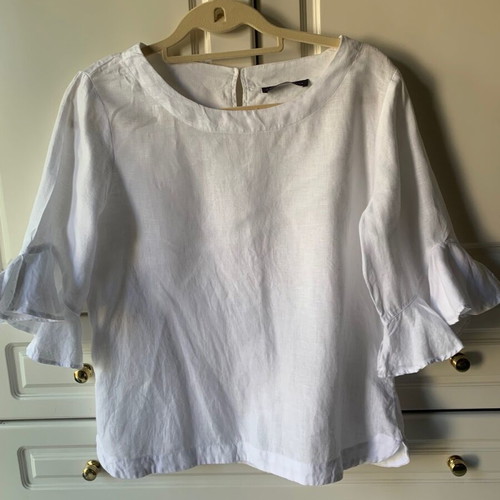 Marks Spencer linen women's blouse like new, white size M