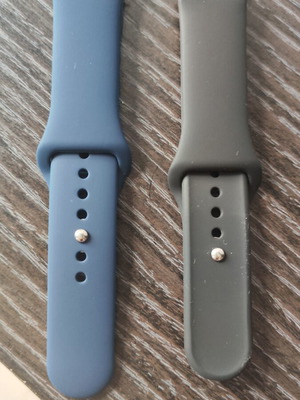 Quick release watch straps 22mm, black and blue