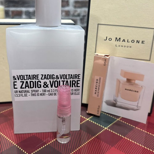 Gift set mini perfumes Zadig & Voltaire and Narciso Poudre new Eau de Parfum