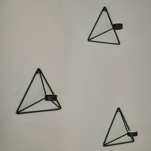 Triangular Wall Tealights Set of 3 Like New