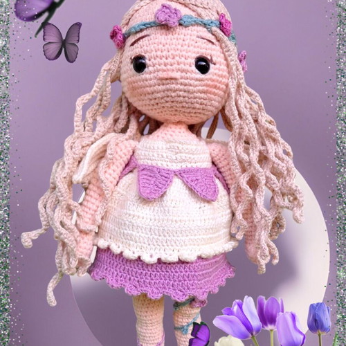 Fairy doll handmade crochet made to order gift