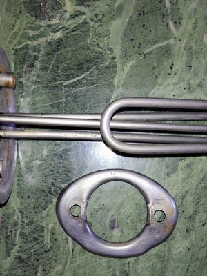 Electric water heater heating element oval 4kW 230V refurbished, made in Greece
