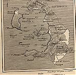  1892 χαρτης Σαντορίνης ξυλογραφία
