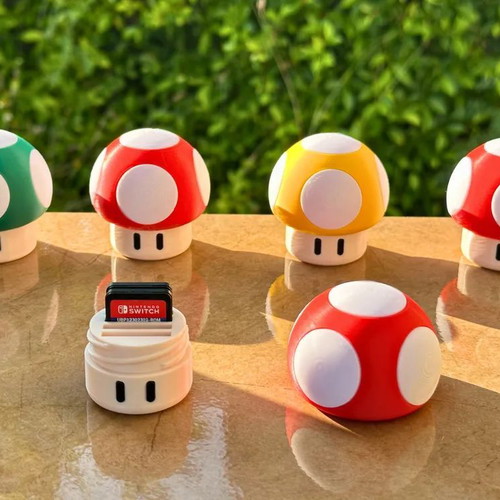 Θήκη κασετών Nintendo Switch 1-2 Mario Mushroom καινούργια, χωρητικότητα 4 κασετών