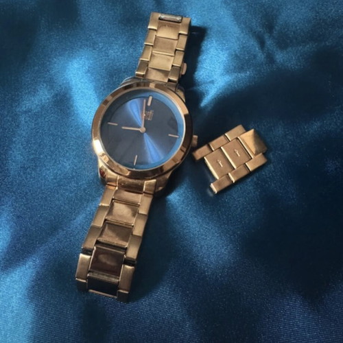 Visetti women's watch used, gold with blue dial