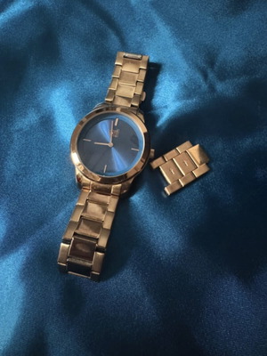 Visetti women's watch used, gold with blue dial