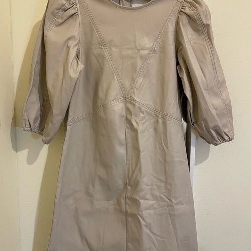 beige skin tight dress Alonza Long Sleeve Knit Midi Dress / Cream | MESHKI main image 1