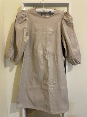 H&M women's beige leather dress like new